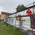 KTW unterstützt Projektwoche an Berlstedter Gymnasium 2026 - Fassade künstlerisch
