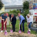 Spatenstich zum Glasfaser-/Breitbandausbau mit der Thüringer Netkom in der KTW am 22.07.2021